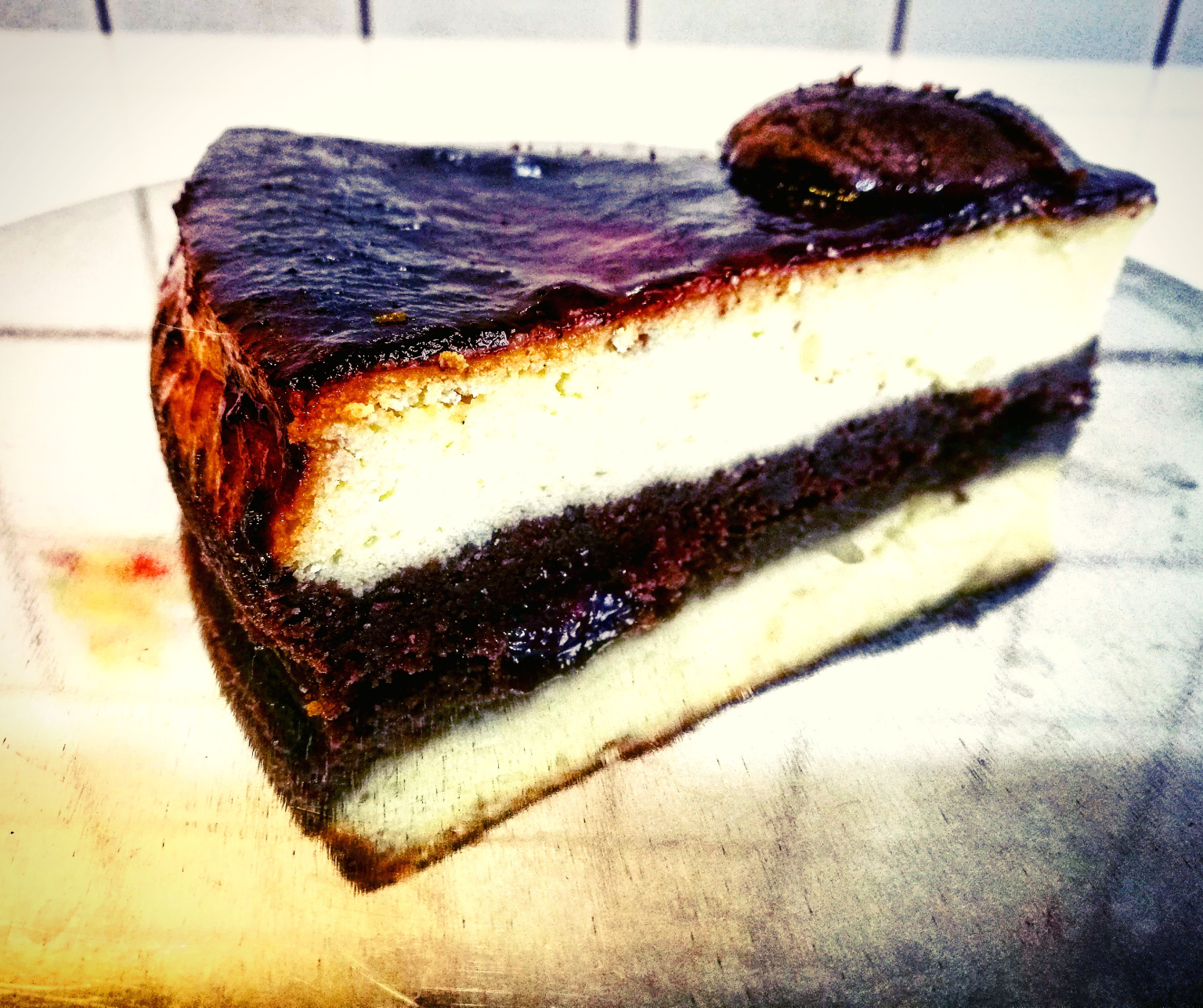 cheesecake cioccolato e mirtillo